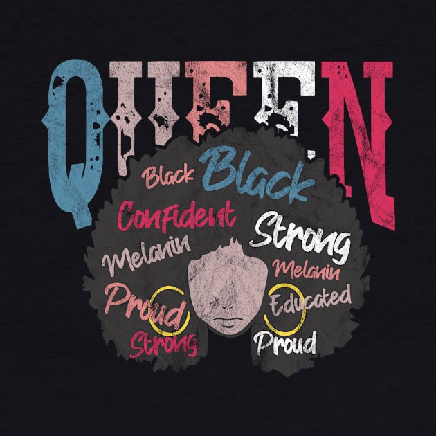 Black Queen History Month Afro American Pride by Funnyawesomedesigns